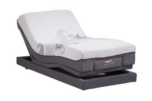 Wall hugger massage electric adjustable bed with memory foam mattress combo