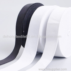 White and Black Woven Elastic Tape Elastic Band Webbing