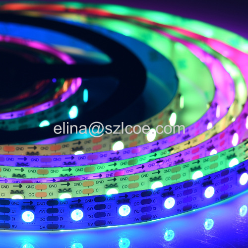 Wholesales price 16.4ft ip20 ip67 dream color flexible lighting led strip APA102 sk9822 led strip