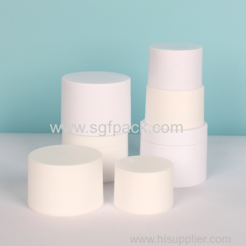 Plastic cream jar with lid