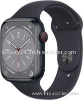 Apple Watch Series-8 GPS + Cellular 45mm Midnight Aluminum Case with Midnight Sport Band - M/L - Midnight