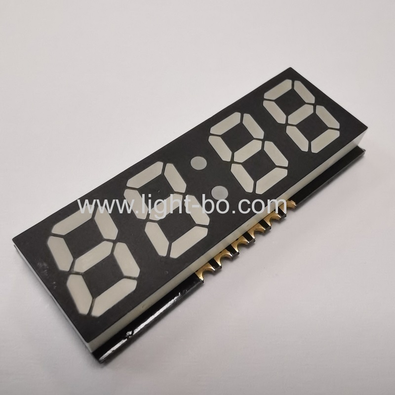 Ultra fino cor branca 4 dígitos 0.4 polegadas smd 7 segmentos led display de relógio para painel de instrumentos