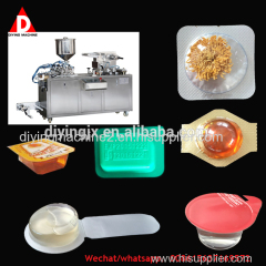 Electronics PVC Aluminum Foil Blister Honey Butter Jam Chocolate Oil Cheese Pill Capsule Packing Sealing Machine