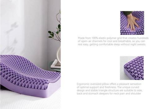 high quality food grade washable Super Durable Breath customized size Sleeping Black TPE Pillow