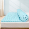 cool gel memory foam topper queen size with non-slip bottom fabric