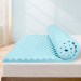 cool gel memory foam topper queen size with non-slip bottom fabric