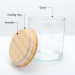 glass storage jar bamboo lid