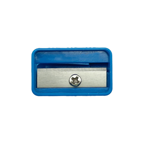 Mini multicolor rectangle single hole pencil sharpener