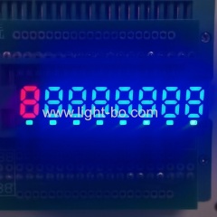 малый размер 8 цифр 6,2 мм (0,25 дюйма) синий / зеленый / красный 7-сегментный светодиодный дисплей для приборной панели