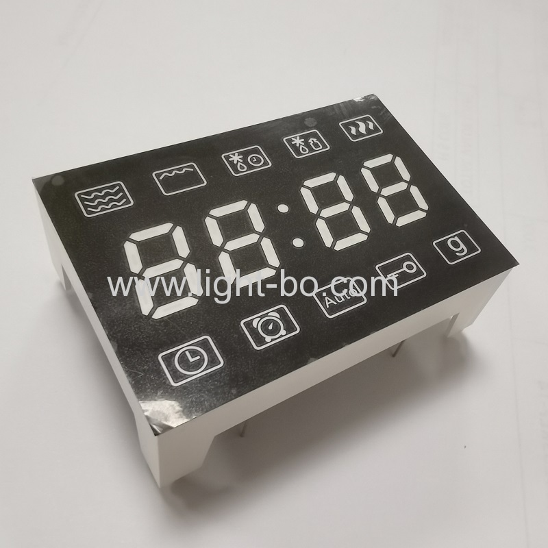 Ultraweiße 4-stellige 7-Segment-LED-Uhranzeige mit gemeinsamer Kathode für digitale Ofentoaster