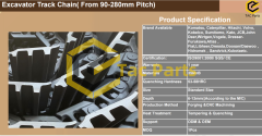 Tac construction machinery parts:John deer excavator Track shoe assy assembly Track Links Track chains F04400A0M00035