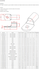 customized Industrial accessories Copper Crimp Lug connectors