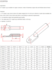 Copper Lug is suitable for copper conductor