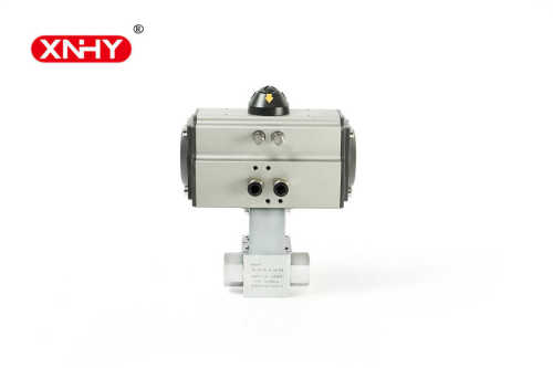high pressure ball valve with pneumatic actuators KHB-NPT PN50MPa Hydraulic ball valve carbon steel