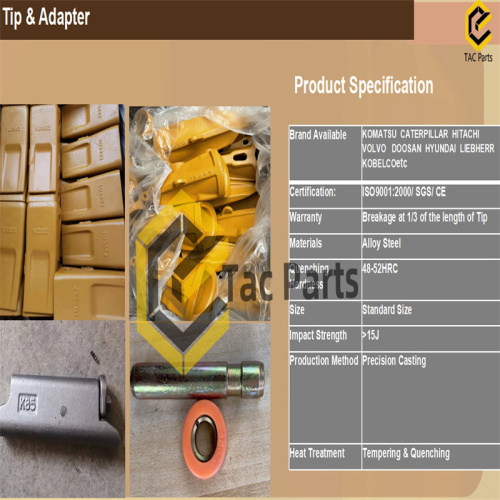 Tac construction machinery parts:Caterpillar 988 6Y8558 &8E5559 Loader bucket teeth