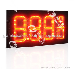 LED Gas Price Signs 7 Segment IP65 Outdoor Use Custom LED Gas Station Price Board