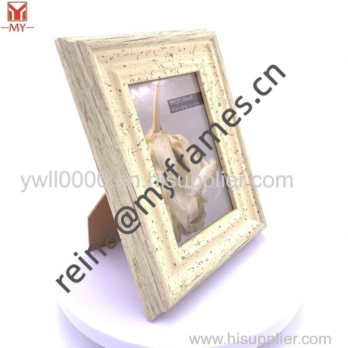 Wholesale 4x6 Inch PS Plastic Wood Texture Photo Frame Desk for Living Room Decoration