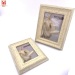 Wholesale 4x6 Inch PS Plastic Wood Texture Photo Frame Desk for Living Room Decoration