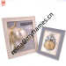 Wholesale PS Plastic Photo Frame Golden Border Geometric Line Pattern Photo Frame Wall Hanging Photo Tabletop