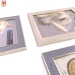 Wholesale PS Plastic Photo Frame Golden Border Geometric Line Pattern Photo Frame Wall Hanging Photo Tabletop