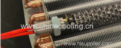 Air finned heaters for refrigeration evaporator straight U M W bend