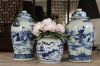 blue and white porcelain ginger jars