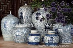 blue and white porcelain ginger jars