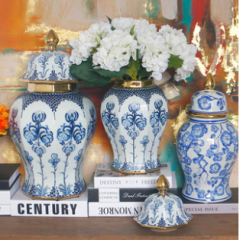 Blue and White porcelain table vase pottery