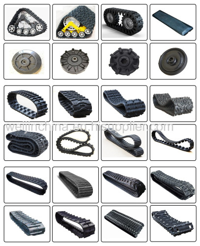 Rubber Track for Wheelchair Truck Tractors UTV ATV Rubber Track System Chassis Undercarriage 250x72x30mm