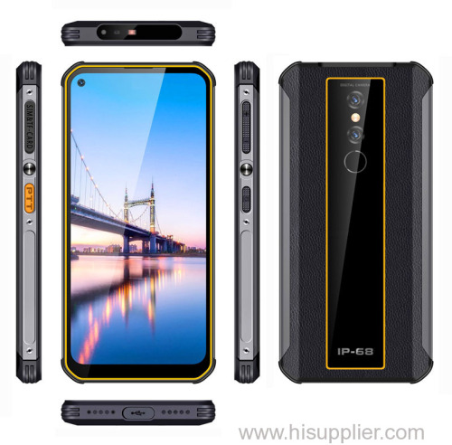 HiDON Factory Portable PDA Octa-Core Android10 4+128GB IP68 Rugged Phones PDA with Blutooth 5.0 +Fingerprint Scanner
