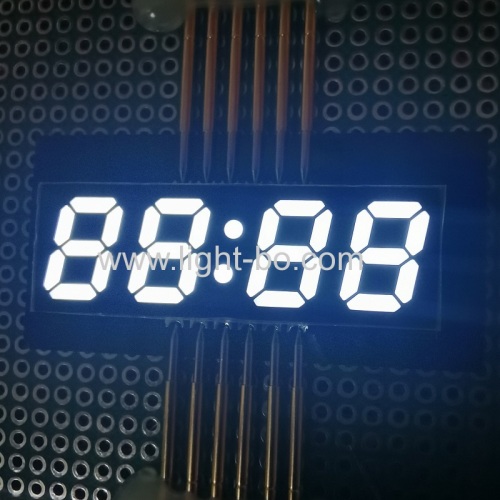 display orologio a led ultrasottile di colore bianco a 4 cifre da 0,4 pollici smd a 7 segmenti per cruscotto