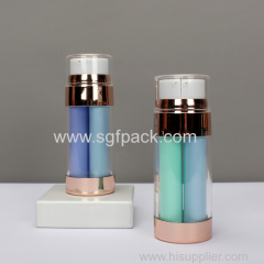 Dual Chamber Plastic Lotion Bottle For Cosmetics