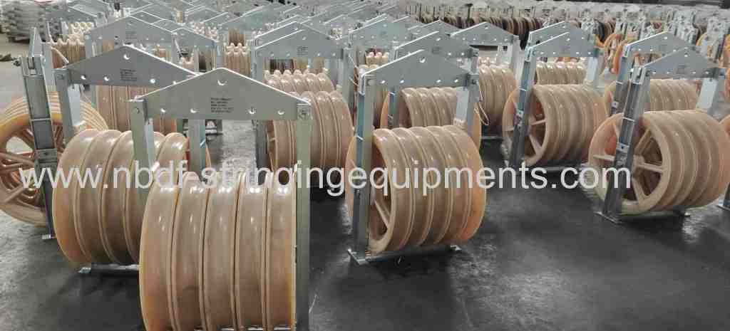 Stringing Blocks and Anti twisting Steel Wire rope for 500KV Transmission line