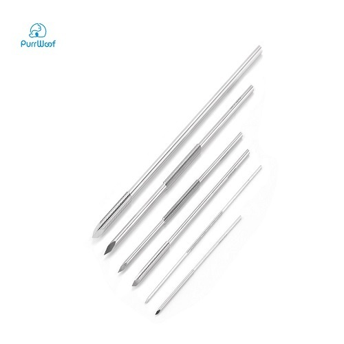 PurrWoof Stainless Steel Middle Thread Positive Threaded Steinmann Pin Veterinary Orthopedic Sk External Fixation System