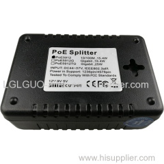 POE Splitter POE combiner three section adjustable voltage 5/9/12V standard IEEE802.3AF