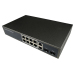 12 port gigabit 8-port POE switch standard IEEE802.3AT/AF 150W power supply