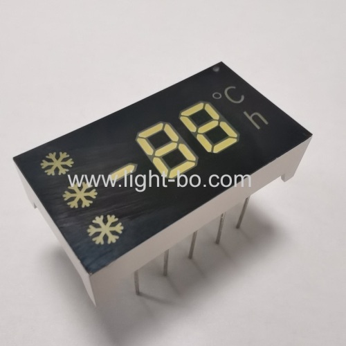 Customized ultra white 7 segment led display common anode for Refrigerator Controller