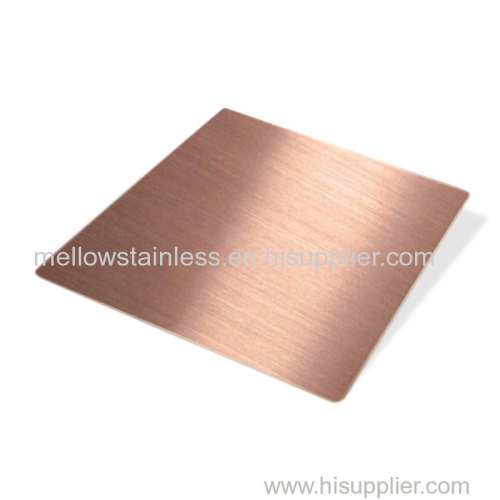 Mellow Factory Direct Sale 304 316L Stainless Steel Sheet Color Sheet Hairline CNC Cutting