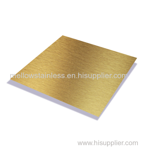 201 304 1mm Inox Titanium Gold/ Rose Gold / Blue Hairline Colored Stainless Steel Sheet For Bathroom Cabinets and Kitch