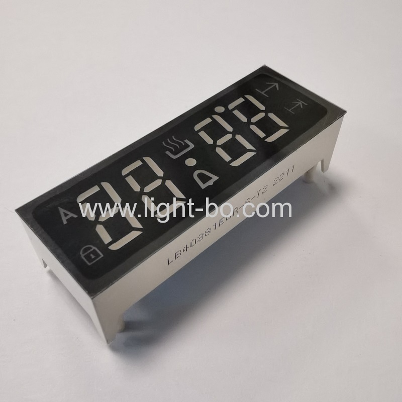 ultrahelle rote 4-stellige 7-Segment-LED-Anzeige gemeinsame Kathode für Ofen-Timer-Controller 44 * 16 mm