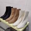 New Arrival Good Quality Large Size Winter Mid Calf Boots Leather Short Boots Women Shoes Luxury Platform Boots