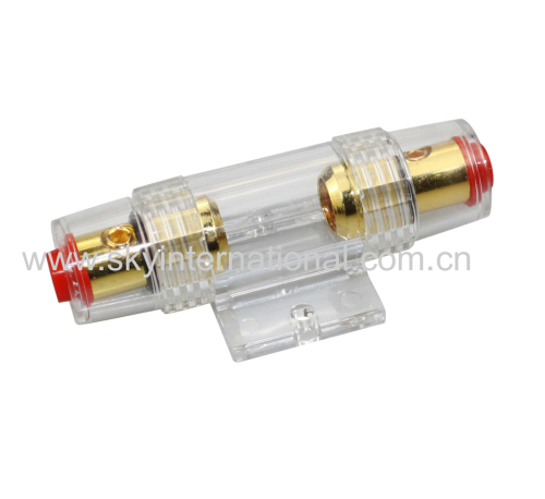 4 / 8 Gauge AGU Fuse Holder Gold Plated Car Audio