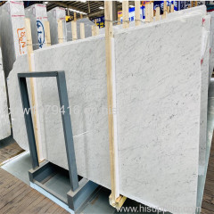 Carrara white marble slabs and tiles for wall and floor decoration