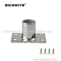 Boat Accessories Marine Hardware 22MM 25MM 316 stainless steel Boat Hand Rail Fitting 90 Degree Rectangular Stanchion Ba