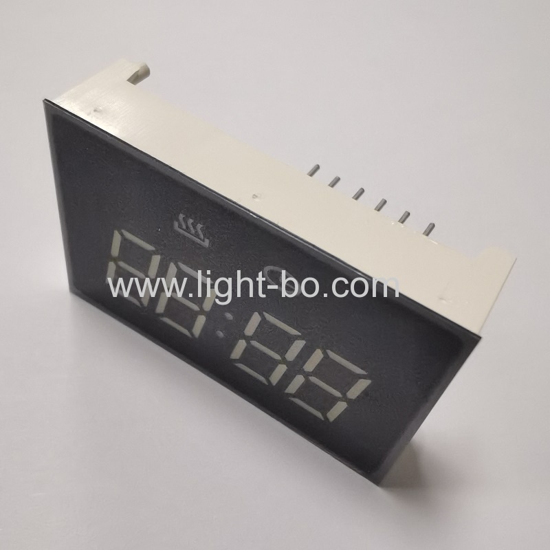 Ultraweiße 4-stellige 7-Segment-LED-Uhranzeige mit gemeinsamer Kathode für Backofen-Timer mit 3 Tasten