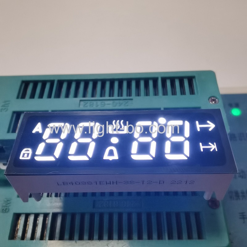 Display led 4 cifre 7 segmenti catodo comune ultra bianco per controllo timer forno