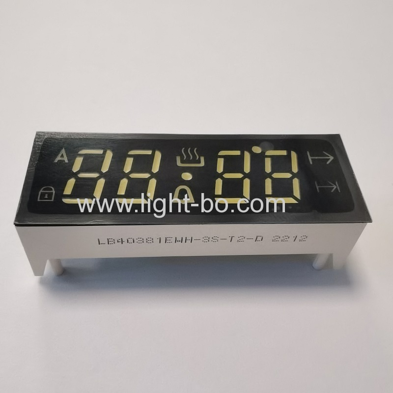 4-stellige 7-Segment-LED-Anzeige, gemeinsame Kathode, ultraweiß, zur Steuerung des Ofen-Timers