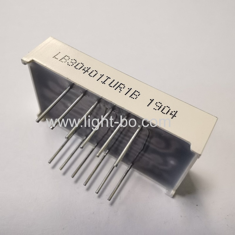 شاشة عرض LED حمراء فائقة السطوع مقاس 0.4 بوصة مكونة من 3 أرقام و7 قطاعات وأنود مشترك للتحكم في درجة الحرارة