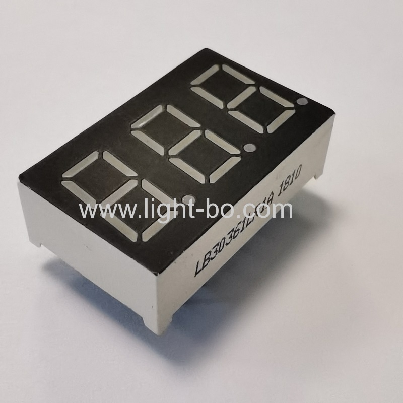 Common cathode Three Digit 9.2mm (0.36") 7 Segment LED Display super bright red for digital indicator