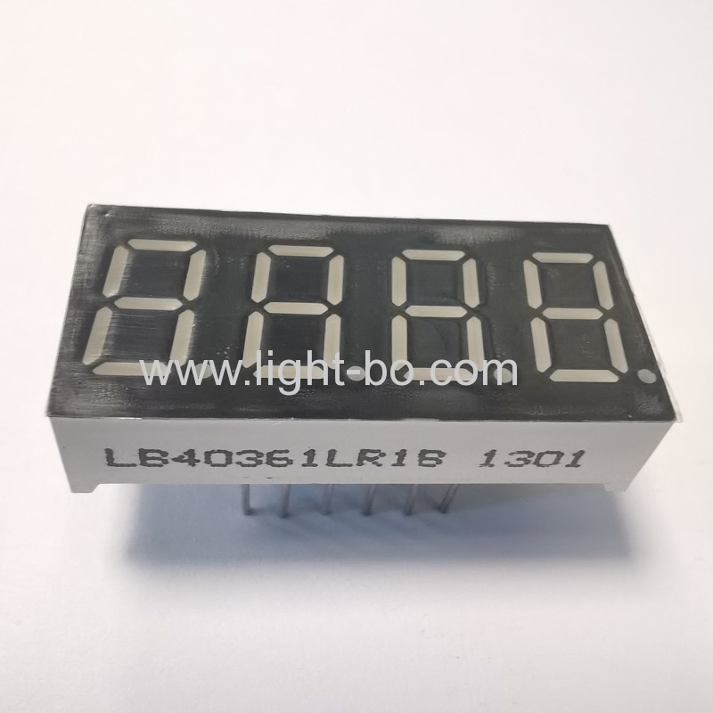 display de LED de 7 segmentos vermelho super brilhante de 9,2 mm de 4 dígitos catodo comum para controlador de temperatura